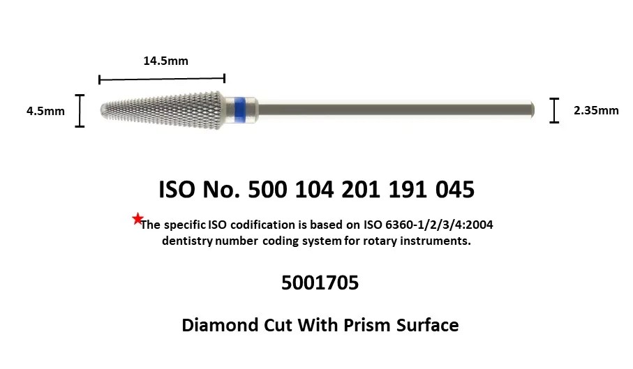 wilson 5001705 diamond cut with prism surface bur